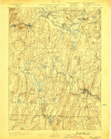 Brookfield, Massachusetts 1893 (1898) USGS Old Topo Map Reprint 15x15 CT Quad 352541 Brookfield, Massachusetts 1893 (1898) USGS Old Topo Map Reprint 15x15 CT Quad 352541