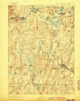 Brookfield, MA 1893 (1904) USGS Old Topo Map Reprint 15x15 MA Quad 352542