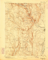 Granville, MA 1895 (1895) USGS Old Topo Map Reprint 15x15 MA Quad 352716
