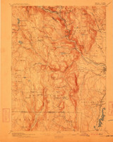 Granville, MA 1895 (1912) USGS Old Topo Map Reprint 15x15 MA Quad 352720