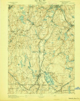 Webster, MA 1892 (1892) USGS Old Topo Map Reprint 15x15 MA Quad 353087