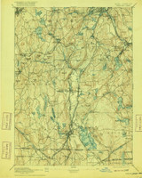 Webster, MA 1892 (1916) USGS Old Topo Map Reprint 15x15 MA Quad 353092
