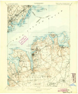 Oyster Bay, New York 1900 (1904) USGS Old Topo Map Reprint 15x15 CT Quad 148124