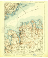 Oyster Bay, NY 1900 (1924) USGS Old Topo Map Reprint 15x15 NY Quad 148174