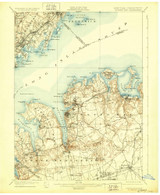 Oyster Bay, NY 1900 (1929) USGS Old Topo Map Reprint 15x15 NY Quad 148176