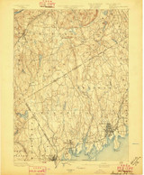 Stamford, CT 1893 (1893) USGS Old Topo Map Reprint 15x15 CT Quad 144253