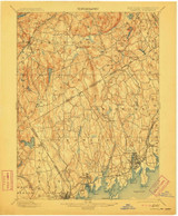 Stamford, Connecticut 1899 (1911) USGS Old Topo Map Reprint 15x15 CT Quad 144261