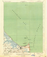 Cape Henlopen, Delaware 1937 (1937) USGS Old Topo Map Reprint 15x15 DE Quad 255735