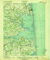 Rehoboth, Delaware 1918 (1918) USGS Old Topo Map Reprint 15x15 DE Quad 255770
