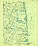Rehoboth, Delaware 1918 (1928) USGS Old Topo Map Reprint 15x15 DE Quad 255771