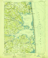 Rehoboth, Delaware 1918 (1928) USGS Old Topo Map Reprint 15x15 DE Quad 255772