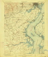 Wilmington, Delaware 1906 (1915) USGS Old Topo Map Reprint 15x15 DE Quad 255801