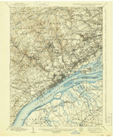Chester, Pennsylvania 1898 (1939) USGS Old Topo Map Reprint 15x15 DE Quad 172270