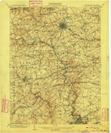 West Chester, Pennsylvania 1904 (1908) USGS Old Topo Map Reprint 15x15 DE Quad 170092