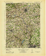 West Chester, Pennsylvania 1943 (1943) USGS Old Topo Map Reprint 15x15 DE Quad 222474