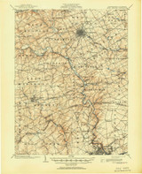 West Chester, Pennsylvania 1904 (1951) USGS Old Topo Map Reprint 15x15 DE Quad 222477