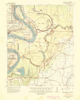 Hales Point, Tennessee 1939 (1943) USGS Old Topo Map Reprint 15x15 TN Quad 465104 Hales Point, Tennessee 1939 (1943) USGS Old Topo Map Reprint 15x15 TN Quad 465104