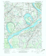 Horseshoe Lake, Arkansas 1960 (1982) USGS Old Topo Map Reprint 15x15 TN Quad 260102