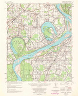Horseshoe Lake, Arkansas 1954 (1961) USGS Old Topo Map Reprint 15x15 TN Quad 465120 Horseshoe Lake, Arkansas 1954 (1961) USGS Old Topo Map Reprint 15x15 TN Quad 465120