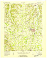 Murray, Kentucky 1951 (1957) USGS Old Topo Map Reprint 15x15 TN Quad 709358