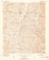 Walnut, Mississippi 1951 (1953) USGS Old Topo Map Reprint 15x15 TN Quad 337169