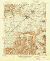 Decherd, Tennessee 1928 (1945) USGS Old Topo Map Reprint 15x15 TN Quad 149711