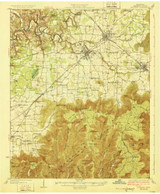 Decherd, Tennessee 1928 (1928) USGS Old Topo Map Reprint 15x15 TN Quad 153380