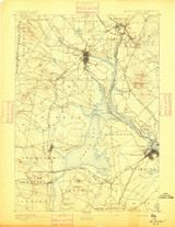 Dover, Maine 1893 (1893) USGS Old Topo Map Reprint 15x15 NH Quad 330013 Dover, Maine 1893 (1893) USGS Old Topo Map Reprint 15x15 NH Quad 330013