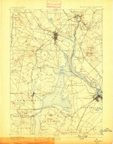 Dover, Maine 1893 (1898) USGS Old Topo Map Reprint 15x15 NH Quad 330014 Dover, Maine 1893 (1898) USGS Old Topo Map Reprint 15x15 NH Quad 330014