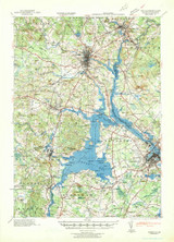 Dover, New Hampshire 1941 (1941) USGS Old Topo Map Reprint 15x15 NH Quad 460044 Dover, New Hampshire 1941 (1941) USGS Old Topo Map Reprint 15x15 NH Quad 460044