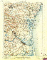 Exeter, New Hampshire 1934 (1934) USGS Old Topo Map Reprint 15x15 NH Quad 330032 Exeter, New Hampshire 1934 (1934) USGS Old Topo Map Reprint 15x15 NH Quad 330032
