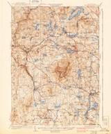 Monadnock, New Hampshire 1936 (1939) USGS Old Topo Map Reprint 15x15 NH Quad 330170 Monadnock, New Hampshire 1936 (1939) USGS Old Topo Map Reprint 15x15 NH Quad 330170
