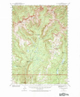 Mt Wallace, Montana 1940 (1984) USGS Old Topo Map Reprint 15x15 WY Quad 268174