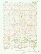 Baggs, Wyoming 1957 (1968) USGS Old Topo Map Reprint 15x15 WY Quad 342023 Baggs, Wyoming 1957 (1968) USGS Old Topo Map Reprint 15x15 WY Quad 342023