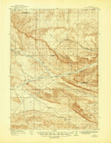 Blue Mesa, Wyoming 1916 (1947) USGS Old Topo Map Reprint 15x15 WY Quad 342039