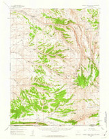 Currant Creek Ranch, Wyoming 1957 (1963) USGS Old Topo Map Reprint 15x15 WY Quad 342076