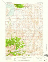 Devils Tooth, Wyoming 1957 (1959) USGS Old Topo Map Reprint 15x15 WY Quad 342085 Devils Tooth, Wyoming 1957 (1959) USGS Old Topo Map Reprint 15x15 WY Quad 342085