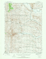 Fort Hill, Wyoming 1945 (1970) USGS Old Topo Map Reprint 15x15 WY Quad 342109