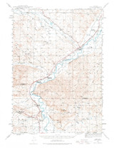 Kirby, Wyoming 1945 (1975) USGS Old Topo Map Reprint 15x15 WY Quad 342154
