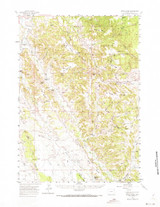 Nefsy Divide, Wyoming 1957 (1973) USGS Old Topo Map Reprint 15x15 WY Quad 342202 Nefsy Divide, Wyoming 1957 (1973) USGS Old Topo Map Reprint 15x15 WY Quad 342202