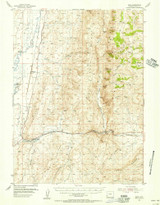Sage, Wyoming 1954 (1956) USGS Old Topo Map Reprint 15x15 WY Quad 342246 Sage, Wyoming 1954 (1956) USGS Old Topo Map Reprint 15x15 WY Quad 342246