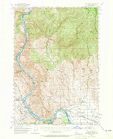 Olds Ferry, Idaho 1952 (1965) USGS Old Topo Map Reprint 15x15 ID Quad 239211 Olds Ferry, Idaho 1952 (1965) USGS Old Topo Map Reprint 15x15 ID Quad 239211