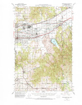 Greenacres, Washington 1949 (1970) USGS Old Topo Map Reprint 15x15 ID Quad 241413