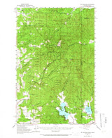 Mt Spokane, Washington 1950 (1966) USGS Old Topo Map Reprint 15x15 ID Quad 242688