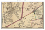 Abington, North Hanover, North Scituate, Queen Anne Corner Hingham, South Weymouth (partial) Massachusetts 1867 Old Town Map Custom Print - Boston Environs - Plymouth  Co.