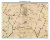 Billerica (partial) Massachusetts 1867 Old Town Map Custom Print - Boston Environs - Middlesex  Co.