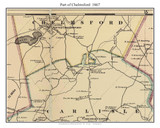 Chelmsford (partial) Massachusetts 1867 Old Town Map Custom Print - Boston Environs - Middlesex  Co.