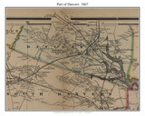 Danvers (partial) Massachusetts 1867 Old Town Map Custom Print - Boston Vicinity - Essex  Co.