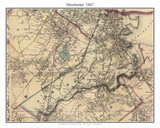 Dorchester Massachusetts 1867 Old Town Map Custom Print - Boston Environs - Norfolk  Co.