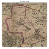 Lynnfield Massachusetts 1867 Old Town Map Custom Print - Boston Vicinity - Essex  Co.